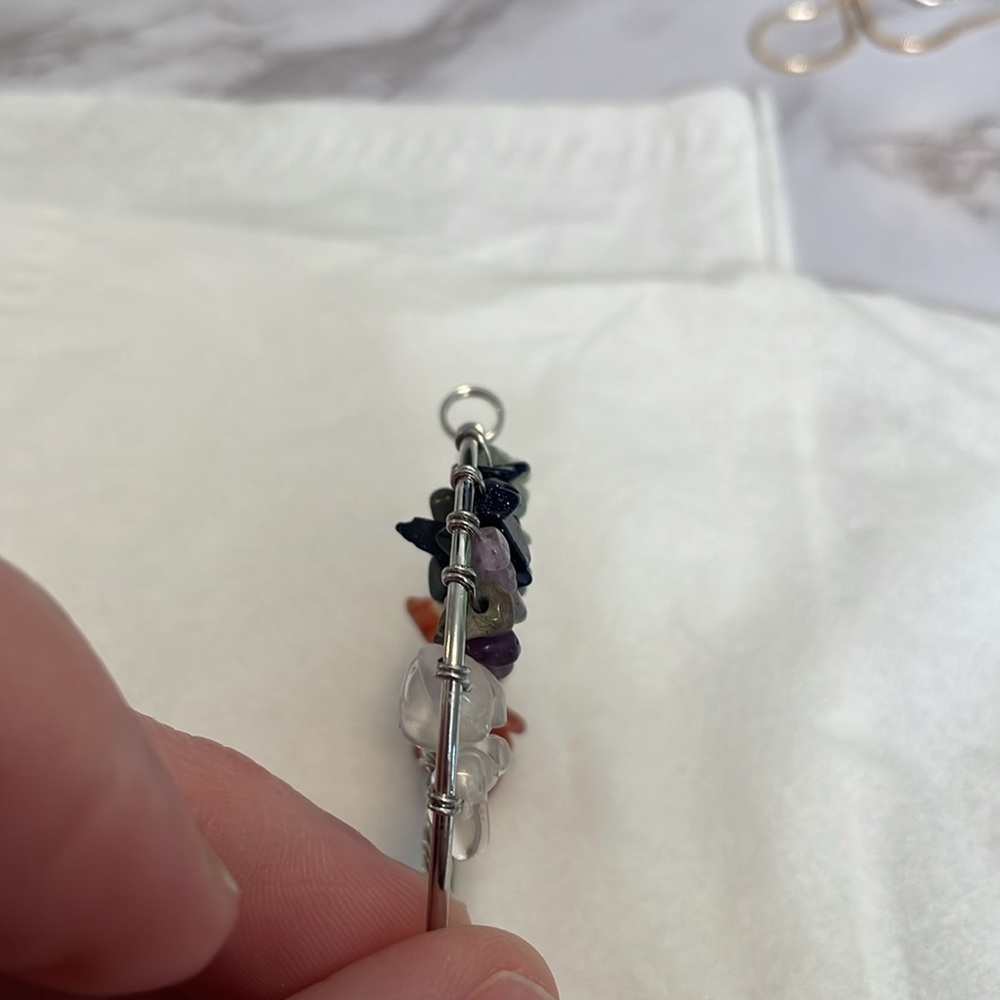 Tree of Life Silver wrapped Chakra Pendant - Picture 5 of 6